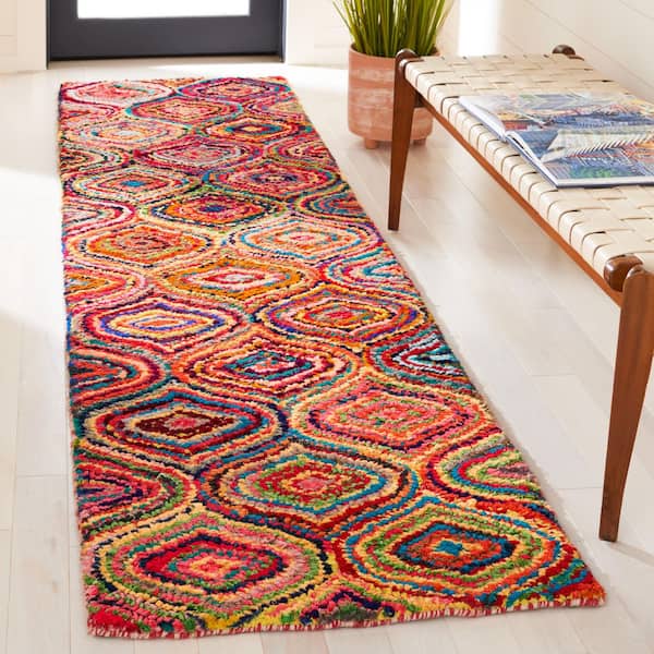 Nantucket 2 ft. x 9 ft. Yellow/Multi Monochrome Multi Runner Rug