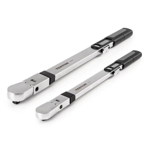 TEKTON 3/8, 1/2 in. Drive 72-Tooth Split Beam Torque Wrench Set with Cases, 2-Piece (26-130 Nm, 70-350 Nm)