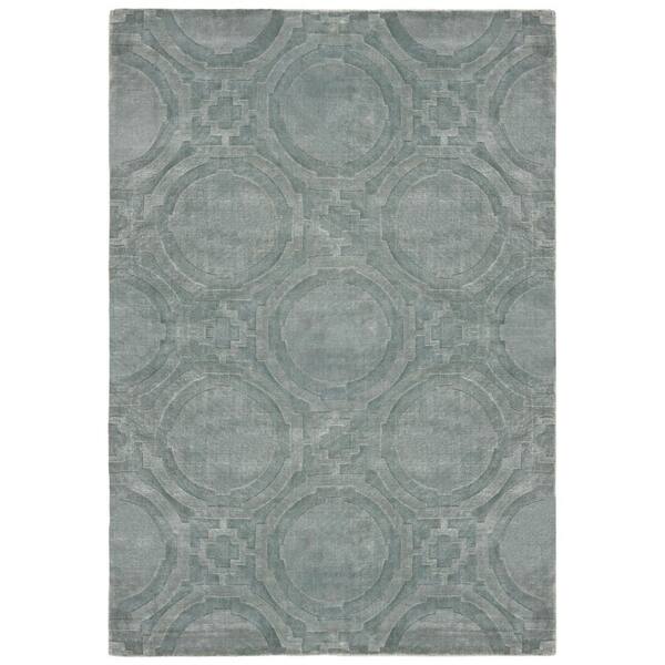 Mirage 4 ft. x 6 ft. Blue Trellis Area Rug