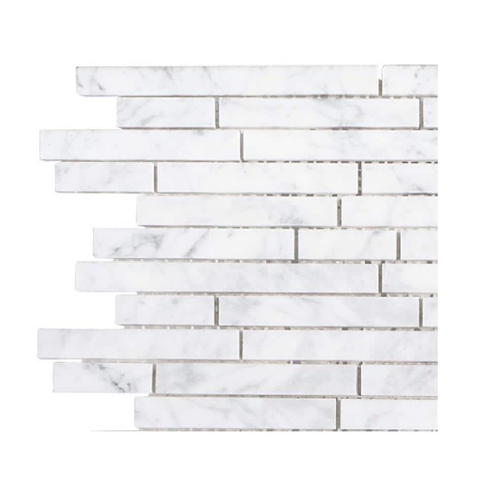 Take Home Tile Sample - Stargazer White 4.5 in. x 4.5 in. Interlocking Polished Marble Mosaic price history on PriceWatchPro