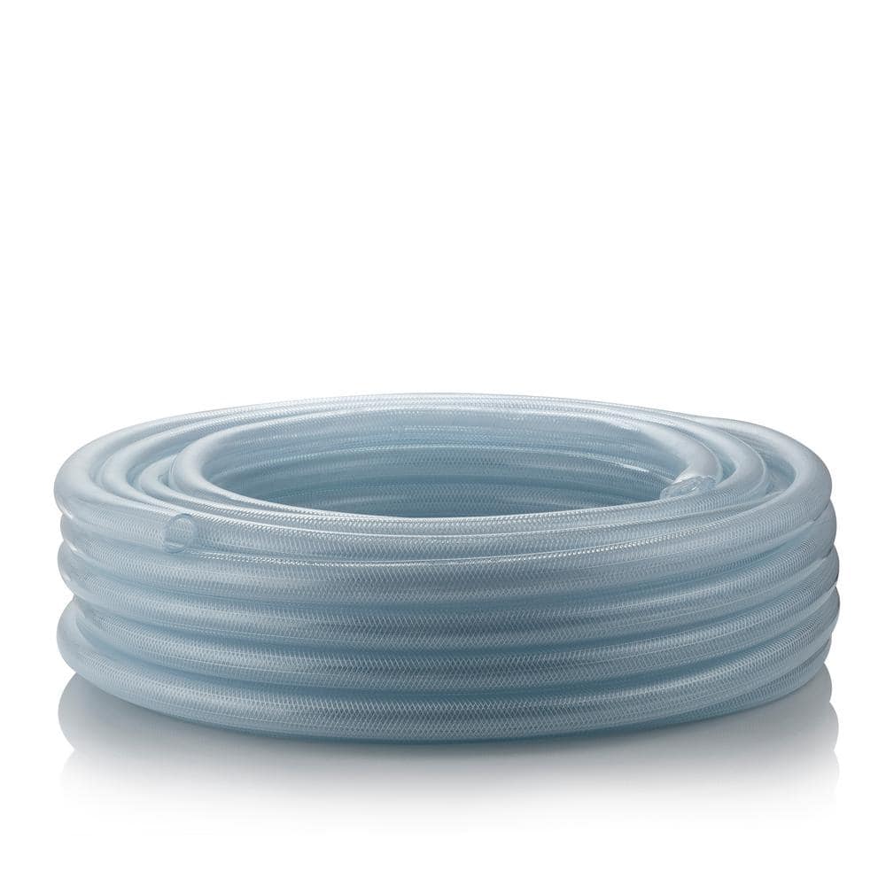 1/4" Clear Braided PVC Tubing Coil for Indoor/Outdoor Use