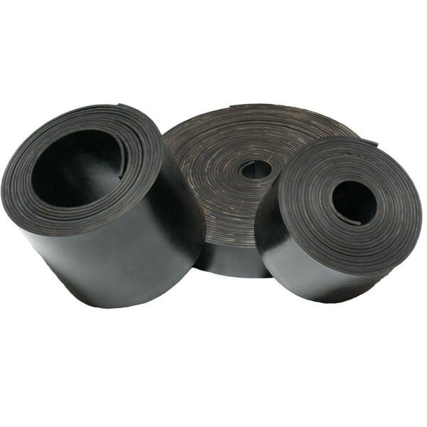 Rubber Cal Heavy Black Conveyor Belt - 0.41 (3 Ply) Thick x 6 in. Width x 20 ft. Length - Rubber Sheet