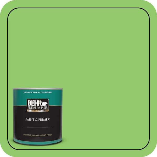 BEHR PREMIUM PLUS 1 qt. #430B-5 Apple Orchard Semi-Gloss Enamel Exterior Paint & Primer