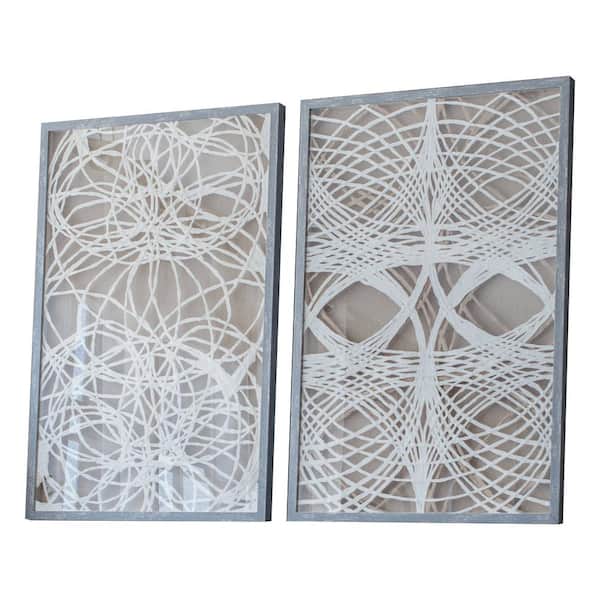 Miscool Anky 2-piece Framed Art Print 23.5 in. x 35.5 in. Leaf Shadow Box Wall Decor