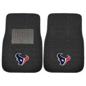 NFL Houston Texans 2-Piece 17 in. x 25.5 in. Carpet Embroidered Car Mat