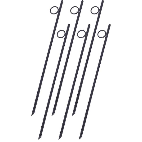Yard Tuff Pioli Da Terra In Acciaio - 12 Pezzi Da 45,7 Cm Con Anello, Antiscivolo - 2