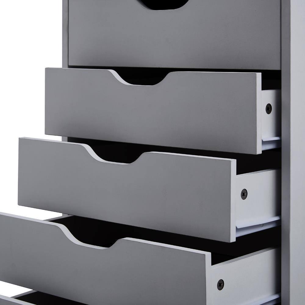 Gray Vertical Freestanding 9-Drawer Storage Cabinet