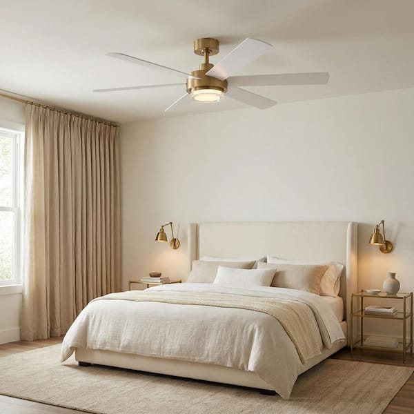 Parrot Uncle 54 in. Indoor Integrated LED Gold Dimmable Downrod