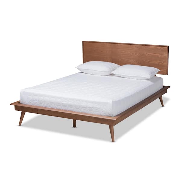 Baxton Studio Karine Walnut Full Platform Bed