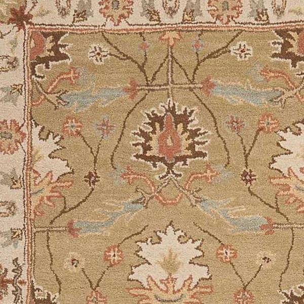3 ft. x 4 ft. Ivory Floral Washable Area Rug