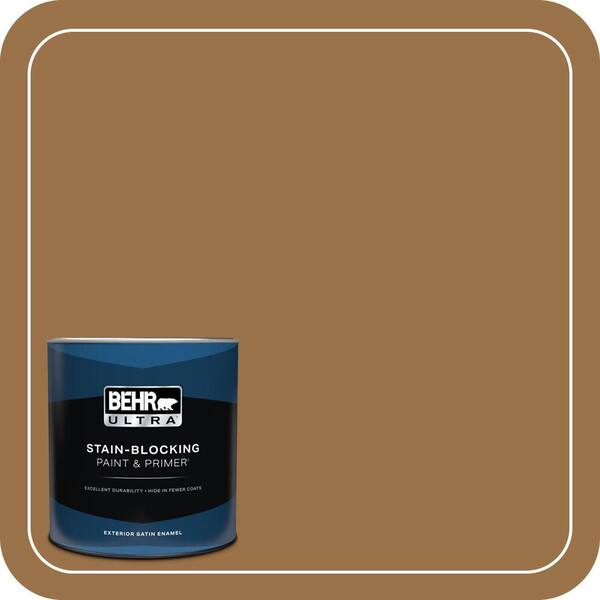 BEHR ULTRA 1 qt. #PPU4-17 Olympic Bronze Satin Enamel Exterior Paint & Primer