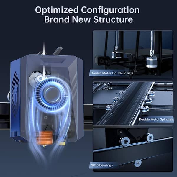 Vrbgify Dual Z-Axis 3D Printer with High-Speed Printing, New