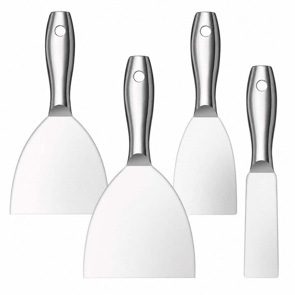 4 Pack 1-Piece Stainless Steel Putty Knife Scraper 1.5/3/4/6 in. Drywall Mud Taping Paint Scraping Tool price history on PriceWatchPro