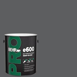 1 gal. #N500-6 Graphic Charcoal Semi-Gloss Acrylic Exterior Paint