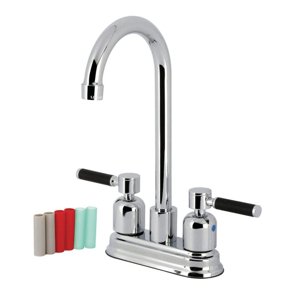 Kaiser 2-Handle Deck Mount Bar Prep Faucet in Polished Chrome price history on PriceWatchPro