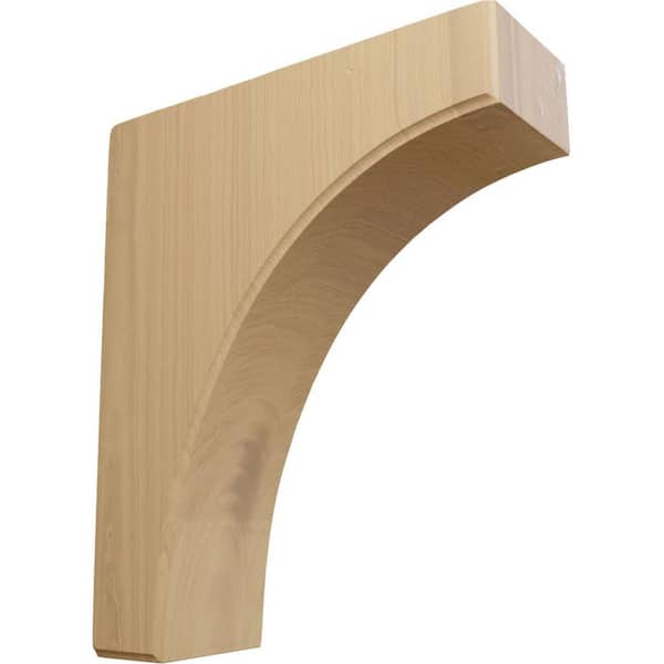 Ekena Millwork 3-1/2 in. x 10 in. x 12 in. Unfinished Cherry Clarksville Corbel