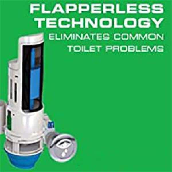 Water-Saving Dual Flush Valve Toilet Repair Kit in Blue and White
