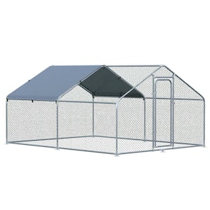 9.8 ft. x 13.1 ft. x 6.4 ft. Galvanized Large Metal Chicken Coop Cage