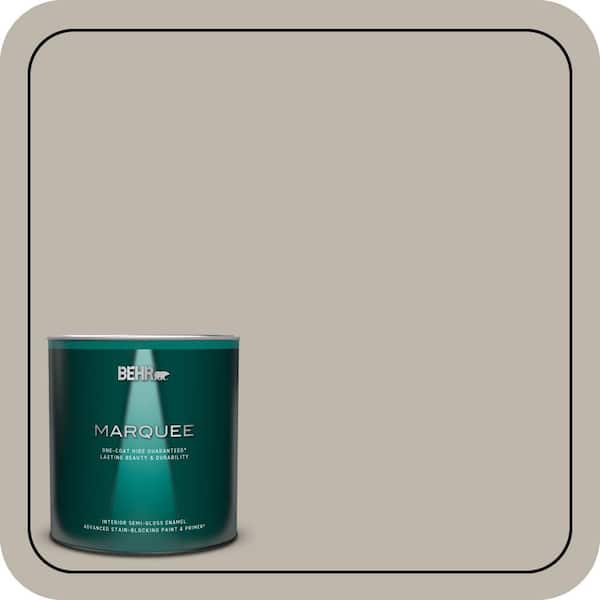 BEHR MARQUEE 1 qt. Home Decorators Collection #HDC-CT-21 Grey Mist One-Coat Hide Semi-Gloss Enamel Interior Paint & Primer