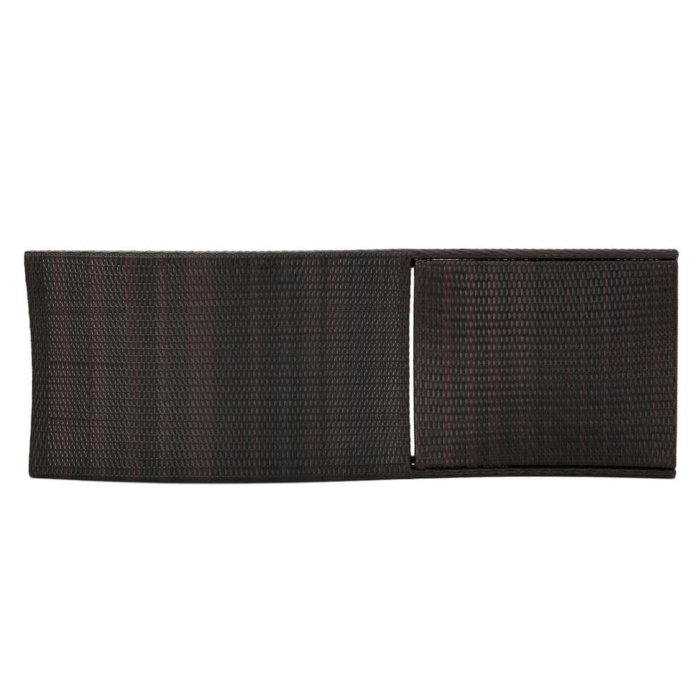Multibrown Wicker Adjustable Outdoor Armless Chaise Lounger Set