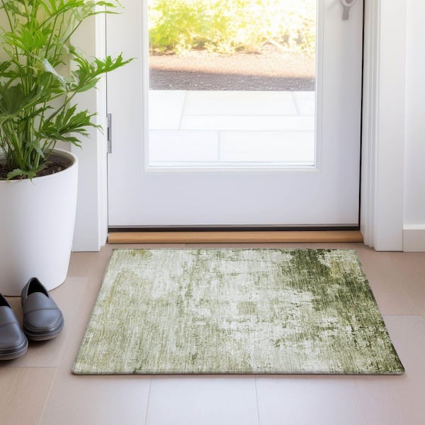 Chantille Machine Washable Indoor/Outdoor Abstract ACN1766 Sage 2 ft. x 3 ft. Accent Rug