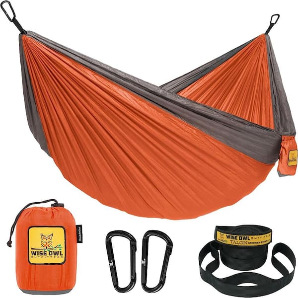 ITOPFOX 9 ft. Portable Hammock Bed Hammock in Orange and Grey