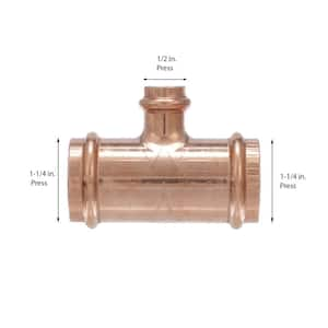 ProPress 1-1/4 in. x 1-1/4 in. x 1/2 in. Press Copper Tee