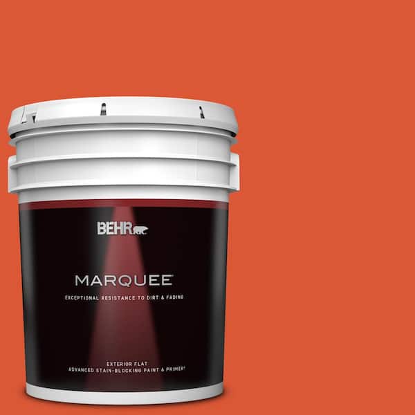 BEHR MARQUEE 5 gal. #P190-7 Inferno Flat Exterior Paint & Primer