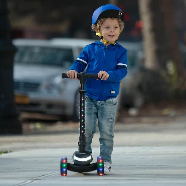 Mini 3 Wheel Light Up Scooter Adjustable Kick Ride On Toy