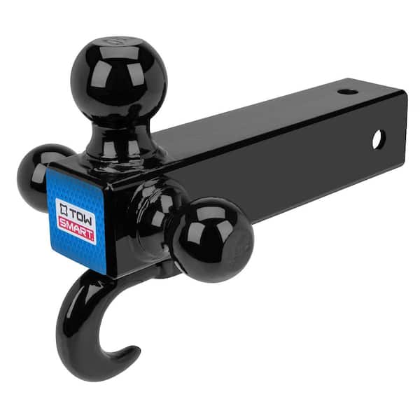 4 IN 1 STEEL TRAILER HITCH AND TRIPLE BALL MOUNT HOOK 1 7/8'',2'',2 5/16'' BALL 