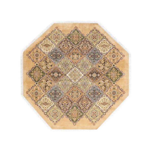 Solo Rugs Mogul One-of-a-Kind Traditional Yellow 6 ft. 1 in. x 6 ft. 1 in. Oriental Area Rug
