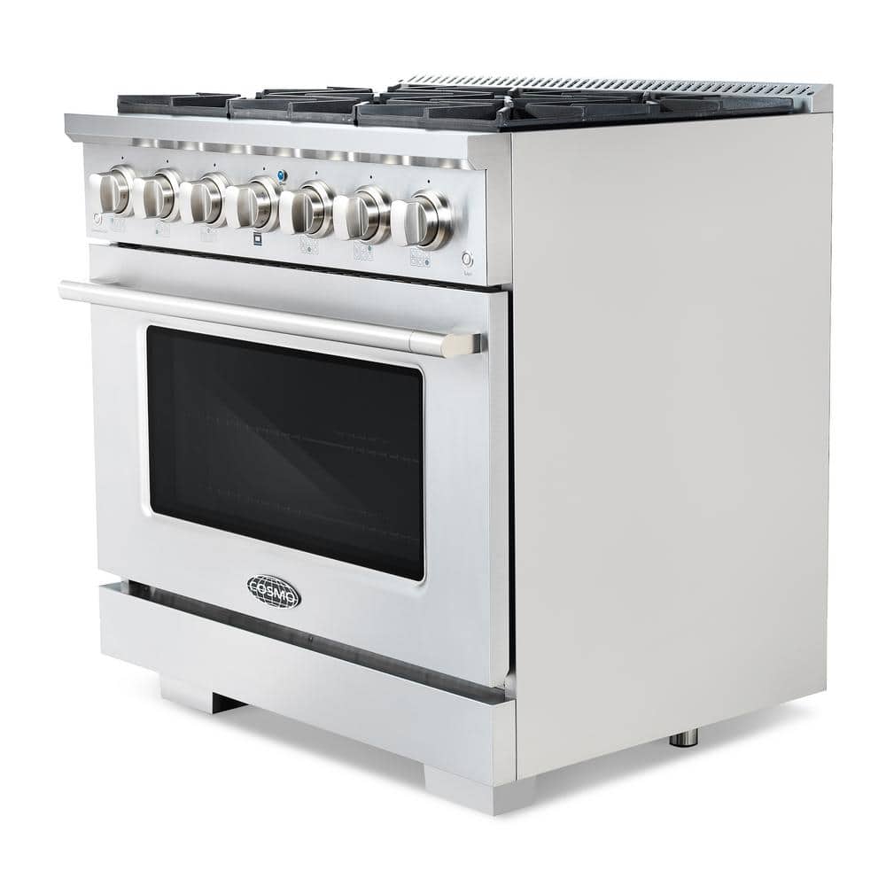 Cosmo 36" Stainless Steel Gas Range with 6 Burners
