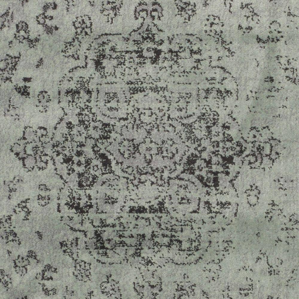 Hand-Knotted Spruce Wool and Silk 5' x 7' Rectangular Rug