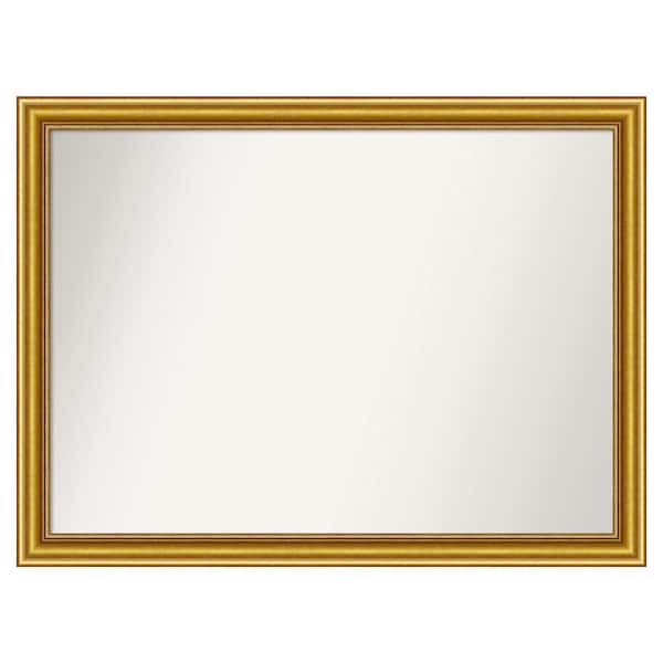Amanti Art Townhouse Gold 39.75 in. x 29.75 in. Custom Non-Beveled Wood Framed Batthroom Vanity Wall Mirror