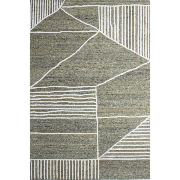 Verona Spruce 9 ft. x 12 ft. Geometric Transitional Area Rug