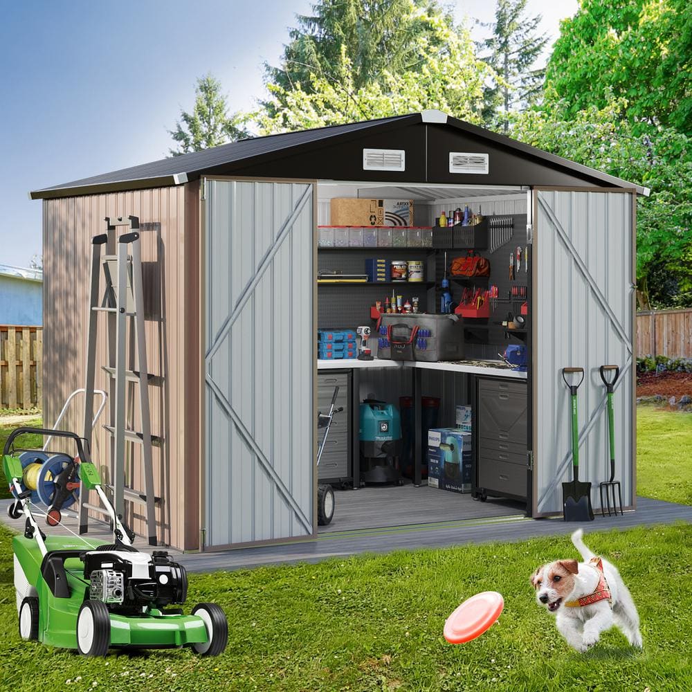 Bayfeve 6-ft X 8-ft Garden Shed Galvanized Steel Storage