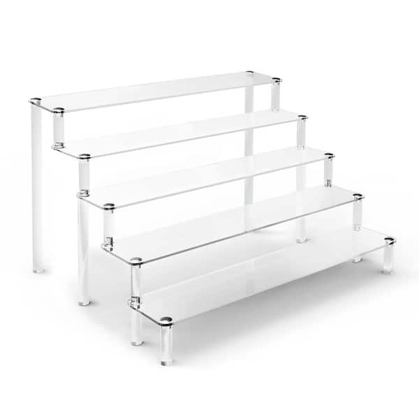 5-Tier Clear Acrylic Cake and Cupcake Stand with Polished Edges and Sturdy Support Legs Cake & Tiered Stands