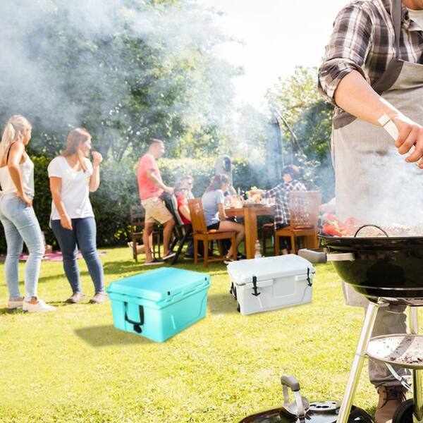Blue 65 qt. Outdoor Chest Cooler Fish Ice Box Camping Cooler Box