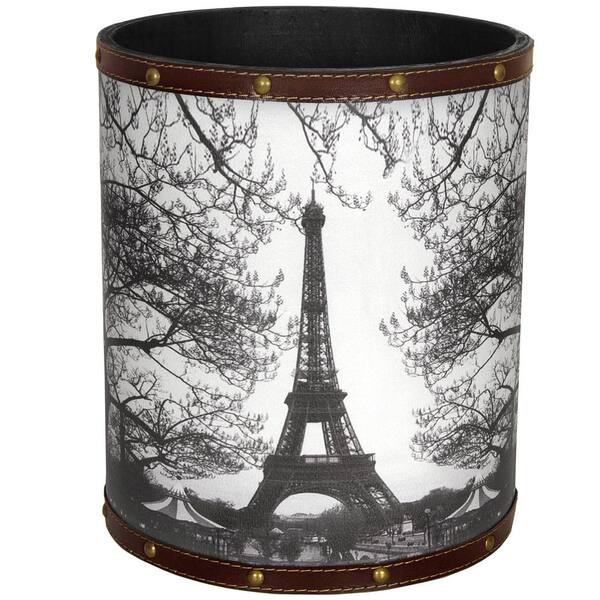 Oriental Furniture Oriental Furniture 8.25 in. x 10 in. Eiffel Tower Waste Basket