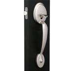 Schlage Plymouth Satin Nickel Entry Door Handle with Right Handed 