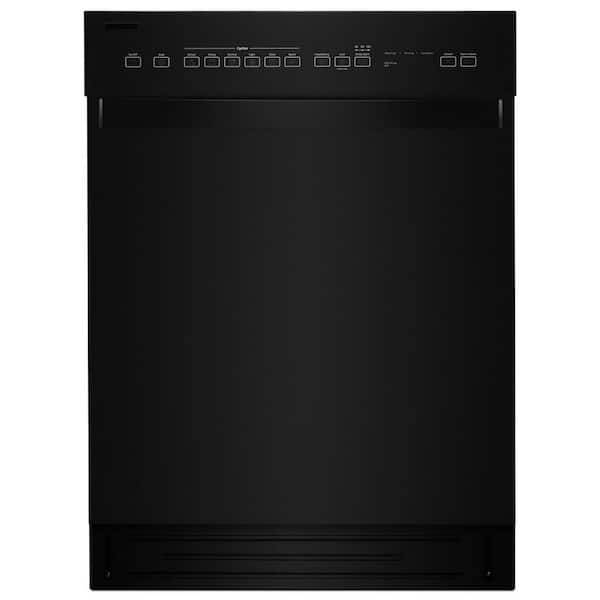 Whirlpool 24 in. Black Front Control Built-In Tall Tub Dishwasher with Stainless Steel Tub, 51 dBA