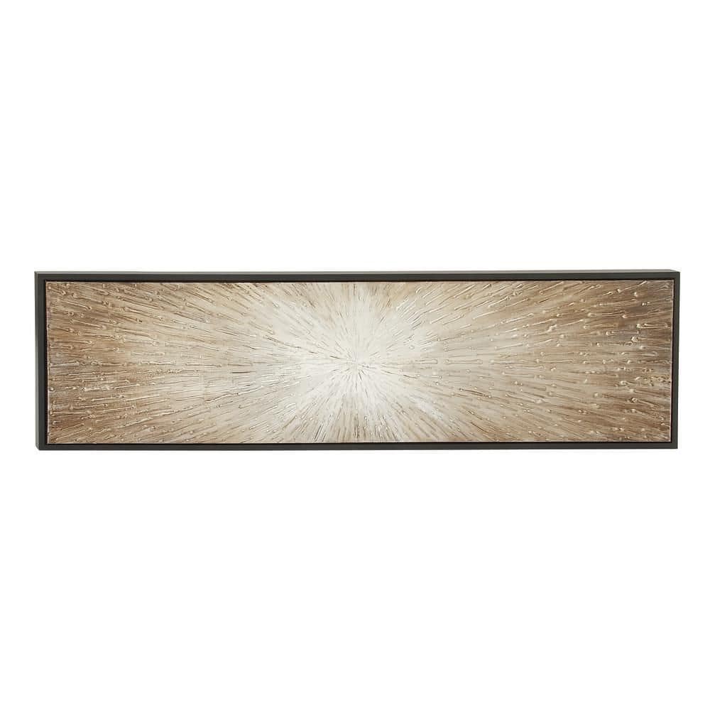73" x 22" Brown Radial Starburst Canvas Wall Art