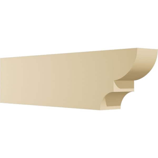 Ekena Millwork 3 in. W x 6 in. H x 24 in. L Standard Ridgewood Signature Urethane Outlooker Rafter Tail, Primed Tan