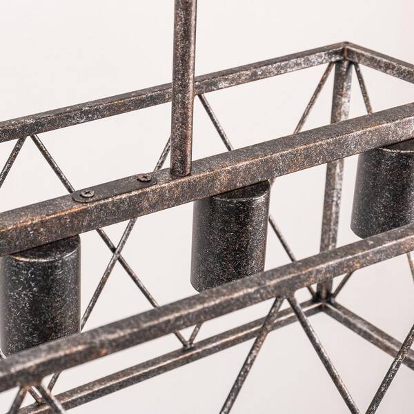 Briignite 6-Light Brown/Oil Rubbed Bronze Farmhouse Chandelier for