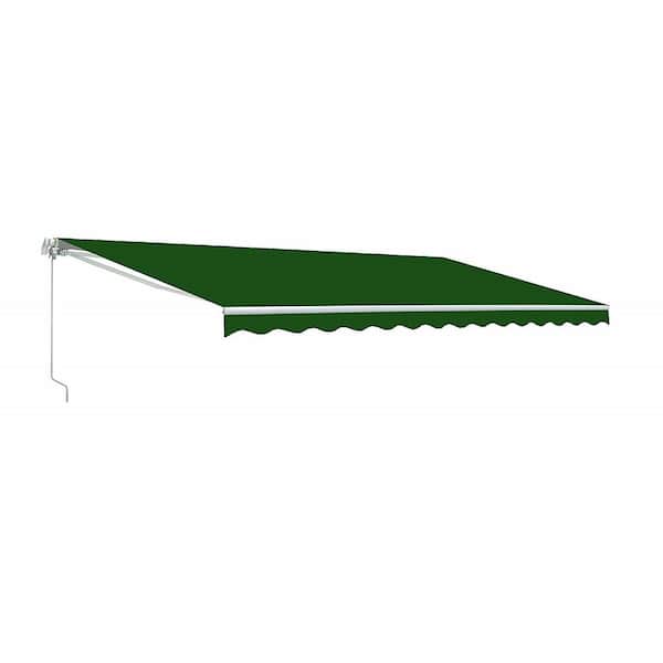Aleko 16 Ft Motorized Retractable Awning 120 In Projection In Dark