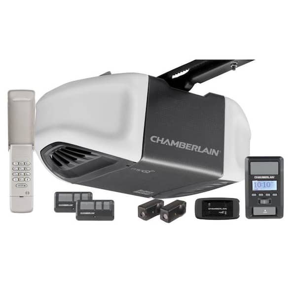 Chamberlain 1.25 HPS Belt Drive Battery Backup Smartphone Ready Garage Door Opener with MyQ Technology