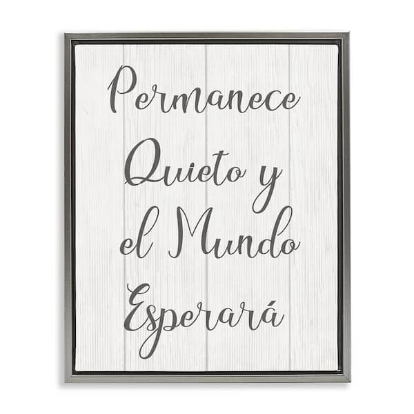 Stupell Industries Remain in Stillness by Lil' Rue Gray Floater Frame Typography Graphic Art Print 31 in. x 25 in.