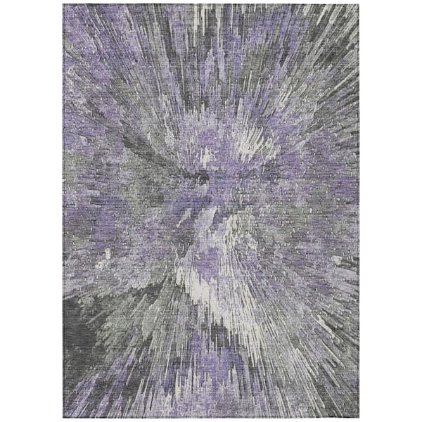 Chantille Machine Washable Indoor/Outdoor Abstract ACN2283 Lavender 2 ft. 6 in. x 3 ft. 10 in. Area Rug