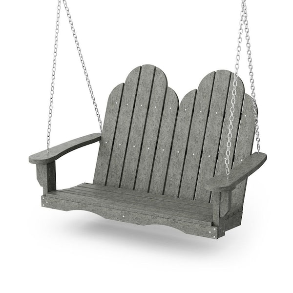 Wildridge Classic 2-Person Dark Gray Plastic Adirondack Porch Swing