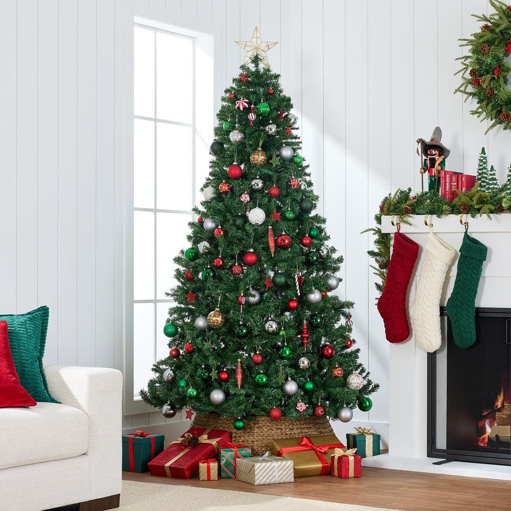 6ft Green Spruce Artificial Christmas Tree with Metal Base